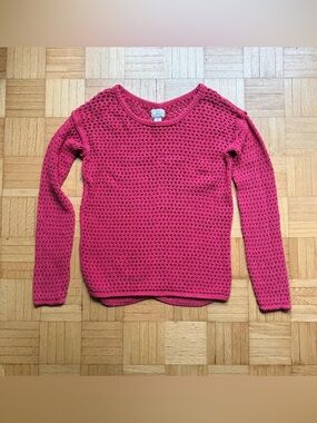 Layering Women's Open-Knit Crewneck Sweater